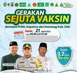 Polres Siak, NU, & Kemenag Gelar Vaksinasi Serentak Selama Tiga Hari